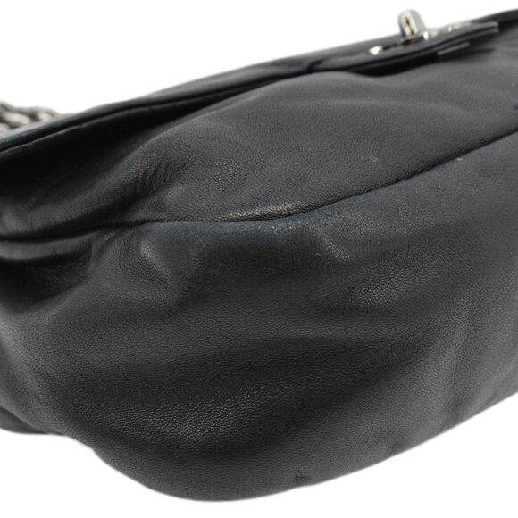 CHANEL  Soft and Chain Flap Leather Shoulder Bag Black - Picture 8 of 14